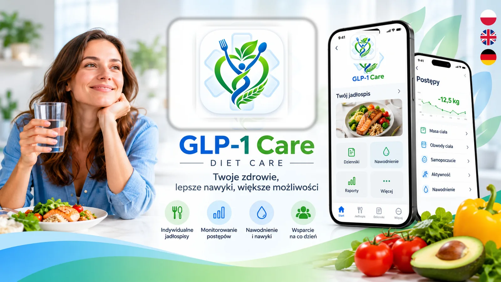 GLP-1 Care / Diet Care - aplikacja do żywienia, monitoringu i terapii GLP-1