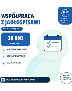 Miesięczny pakiet współpracy z jadłospisami