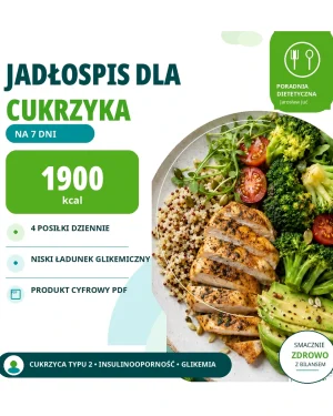 Jadłospis dla cukrzyka na 7 dni 1900 kcal